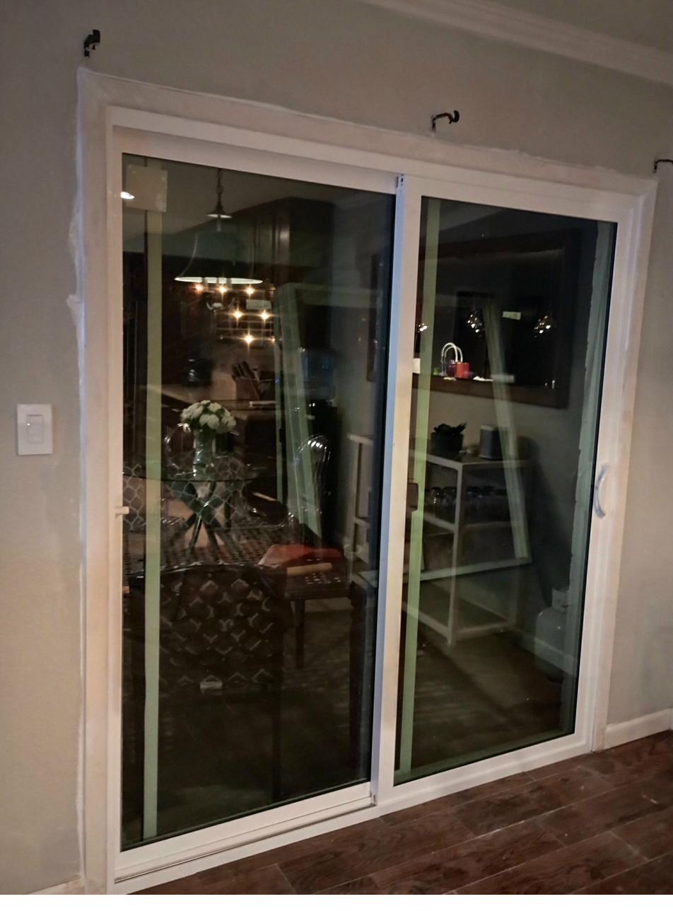 New sliding glass door