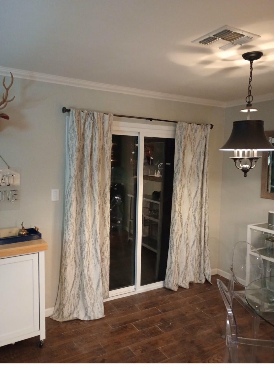 Old sliding glass door